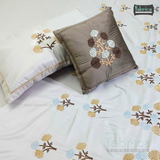 Crown Comfort Superfine Embroidered 5 piece King Size Bed Sheet