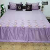 Crown Comfort Superfine Embroidered 5 piece King Size Bed Sheet