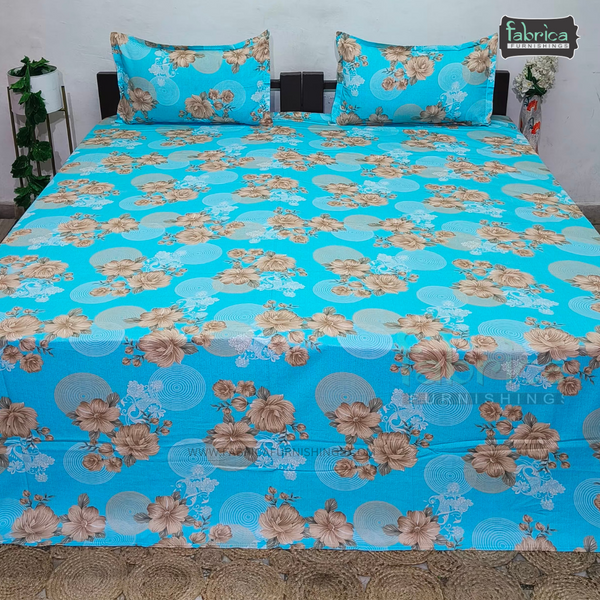 Fabby Decor Printed Super King Size Pure Cotton Bedsheet