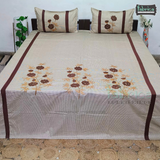 Fabby Decor Designer Mix & Match Patchwork Pure Cotton King Size Embroidered Bedsheet