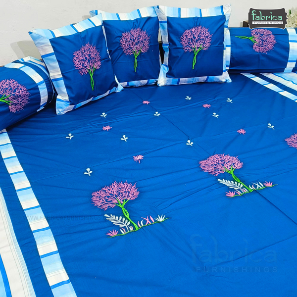 Decor classic Designer Embroider 8 pcs pure Cotton Deewan Set.