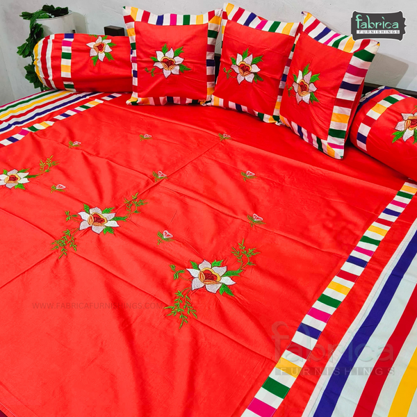 Decor classic Designer Embroider 8 pcs pure Cotton Deewan Set.