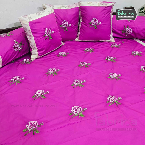 Decor classic Designer Embroider 8 pcs pure Cotton Deewan Set.