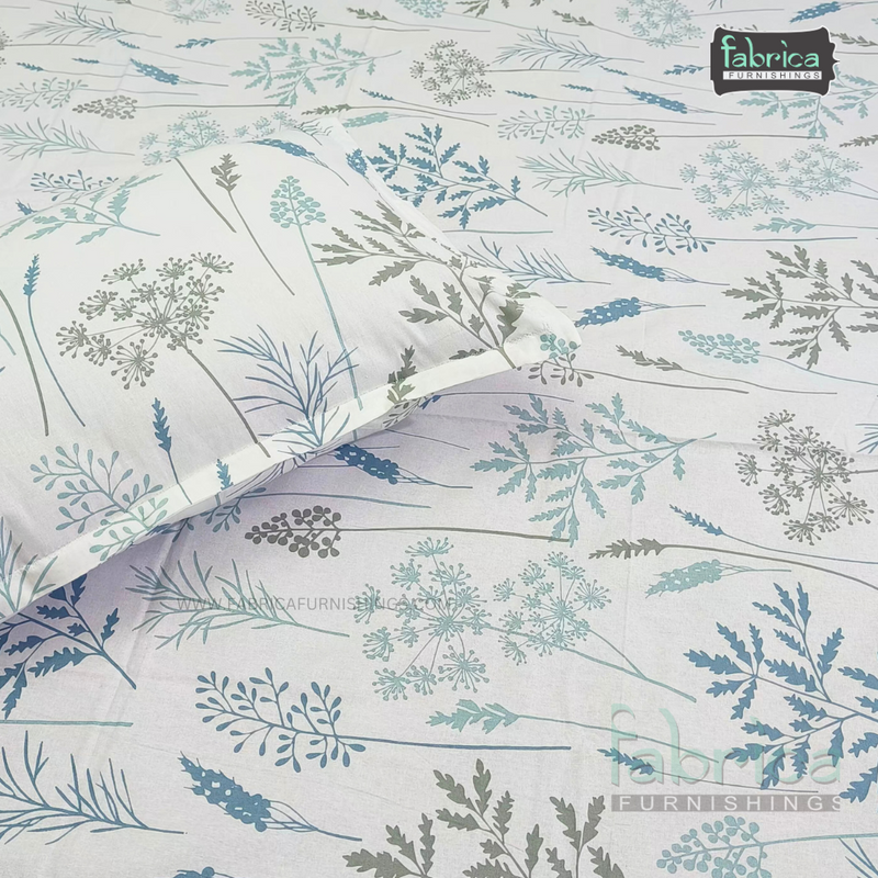 Fabby Decor Designer Kingsize Printed Pure Cotton Bedsheet