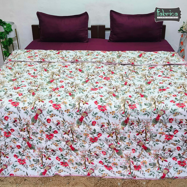 Handblock Printed Double Bed Pure Cotton Reversible Quilts