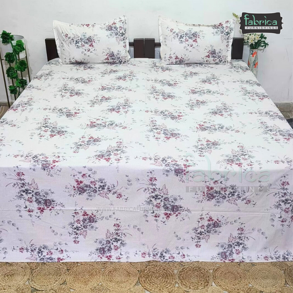 Fabby Decor Designer Kingsize Printed Pure Cotton Bedsheet