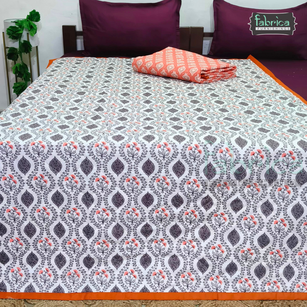 Kesar Kala Single bed 5 Layer Quilted Printed Ac comforter Pair