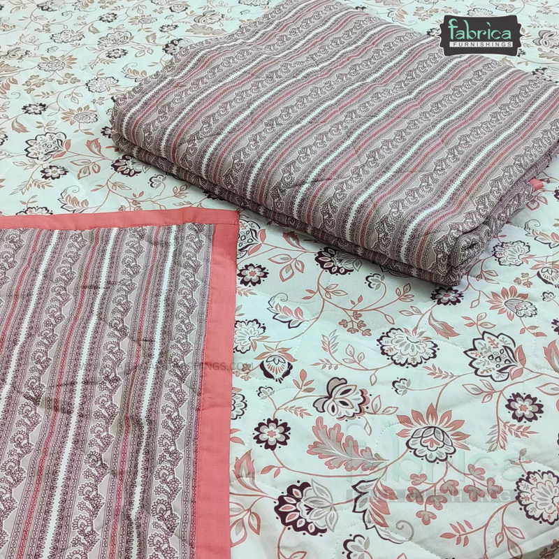 Kesar Kala Single bed 5 Layer Quilted Printed Ac comforter Pair