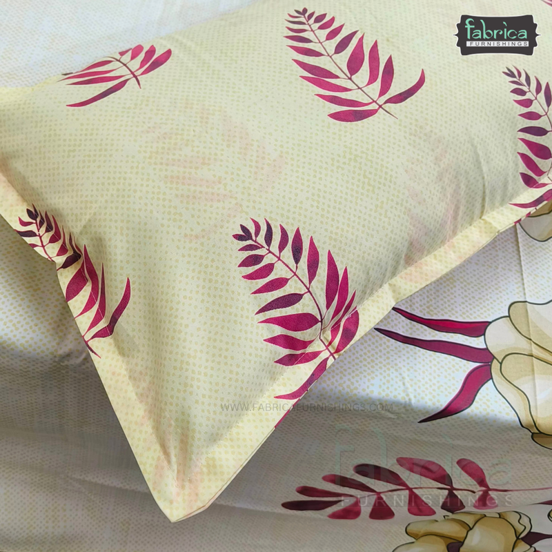 Fabby Printed  Pure Cotton Bedsheet set