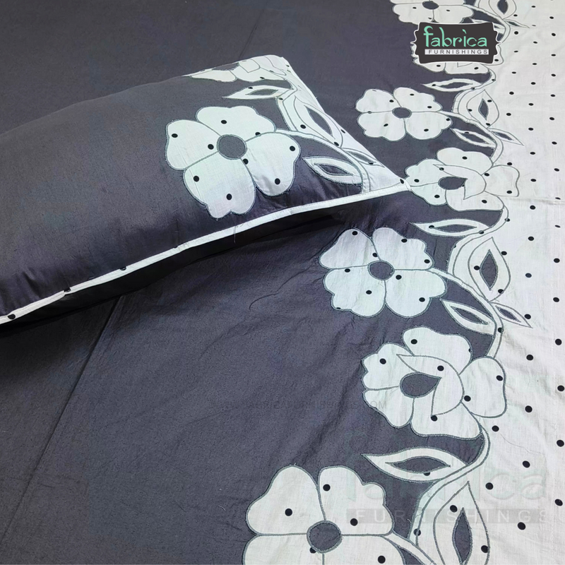 Fabby Decor Designer Polca Dot Patch Work Mix & Match Bedsheet