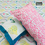 Percale Cotton Hand block Printed Super King-size Bedsheet