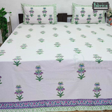 Rangoli Pure Cotton Handblock Super Kingsize Bedsheet