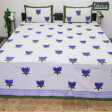 Rangoli Pure Cotton Handblock Super Kingsize Bedsheet