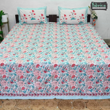 Rangoli Pure Cotton Handblock Super Kingsize Bedsheet