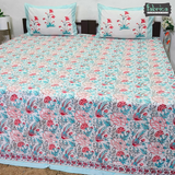 Rangoli Pure Cotton Handblock Super Kingsize Bedsheet