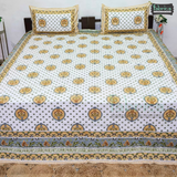 Sanskriti Pure Cotton Double Bed Printed Bedsheet Set