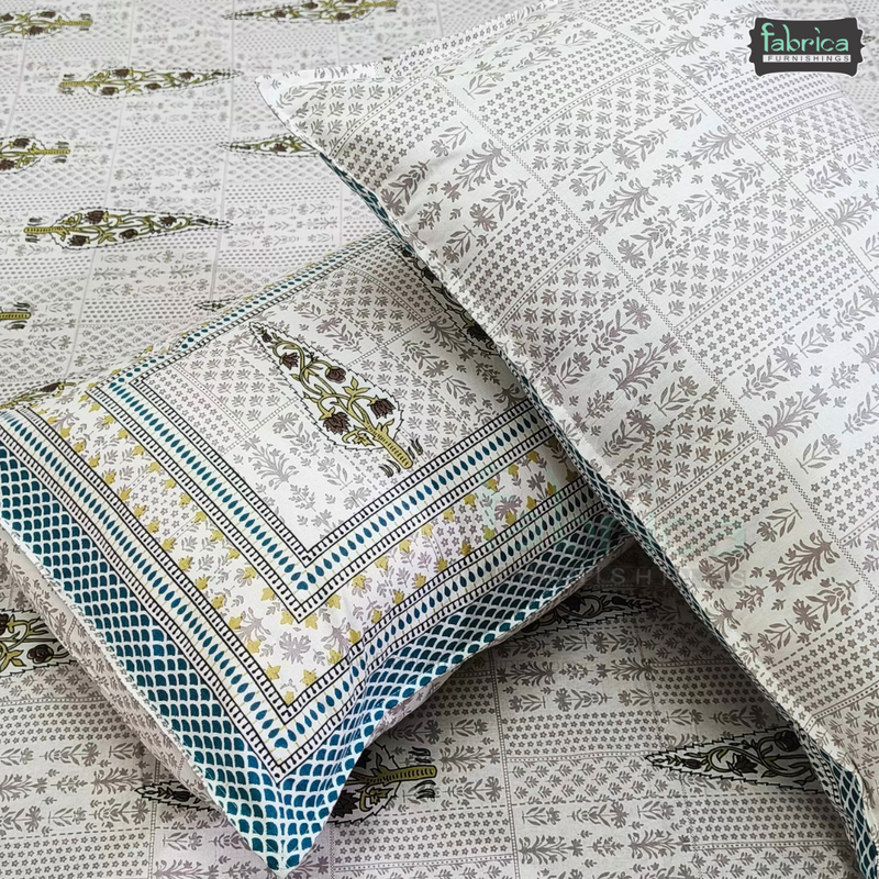 Sanskriti Pure Cotton Double Bed Printed Bedsheet Set