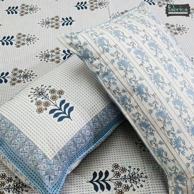 Sanskriti Pure Cotton Double Bed Printed Bedsheet Set