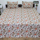 Anokhi Printed King Pure Cotton King Size Bedsheet Set