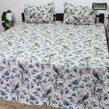 Anokhi Printed King Pure Cotton King Size Bedsheet Set