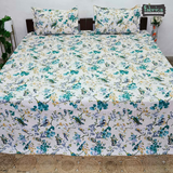 Anokhi Printed King Pure Cotton King Size Bedsheet Set