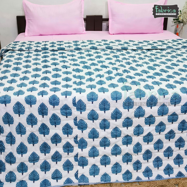 Handblock Printed Double Bed Pure Cotton Reversible Quilts