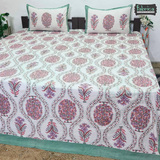 Lehariya Printed Double Bed Pure Cotton Bedsheet