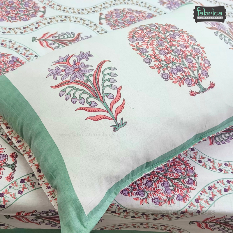 Lehariya Printed Double Bed Pure Cotton Bedsheet