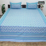 Lehariya Printed Double Bed Pure Cotton Bedsheet