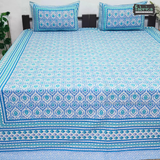 Lehariya Printed Double Bed Pure Cotton Bedsheet