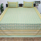 Lehariya Printed Double Bed Pure Cotton Bedsheet