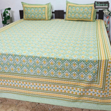 Lehariya Printed Double Bed Pure Cotton Bedsheet