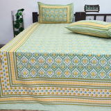 Lehariya Printed Double Bed Pure Cotton Bedsheet