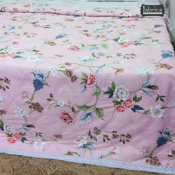 Floral Double Bed Printed Comforter(Quilt)