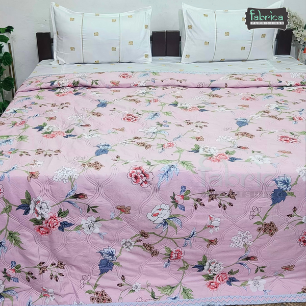 Floral Double Bed Printed Comforter(Quilt)