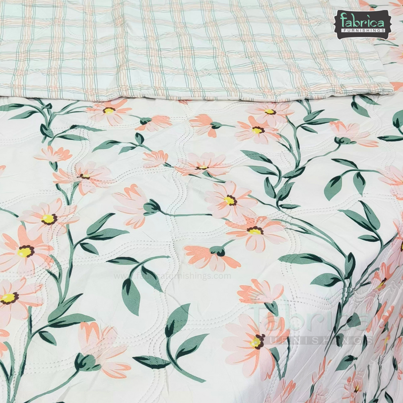 Floral Double Bed Printed Comforter(Quilt)