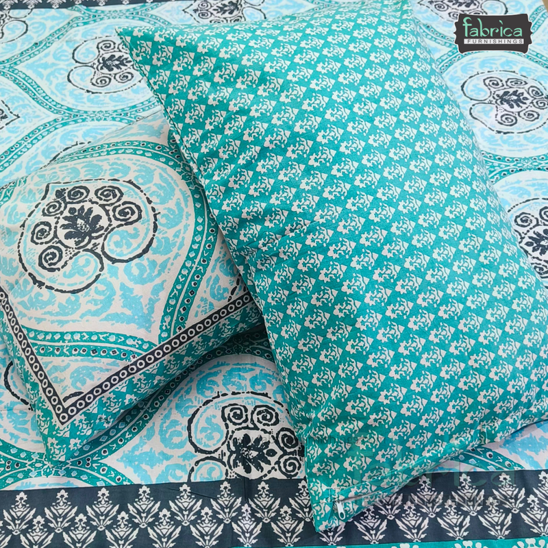 Gulbahar Single bed Pure Cotton Bedsheet with 2 pillow Covers