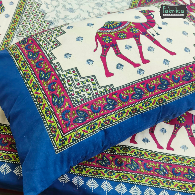 Rangbirangi  Printed Single Bed Pure Cotton Bedsheet Set