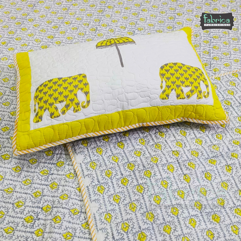 Sanganeri dreams Mul Cotton Handblock Printed king Size Quilted Bedcovers