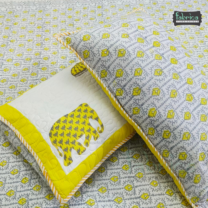 Sanganeri dreams Mul Cotton Handblock Printed king Size Quilted Bedcovers