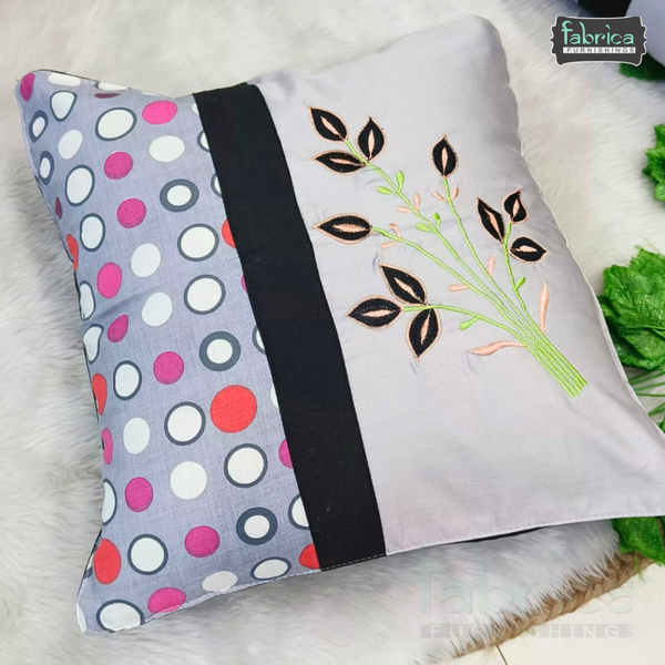 Mix & Match Pure Cotton  Embroidered Cushion Covers (Set of 5 Pcs )