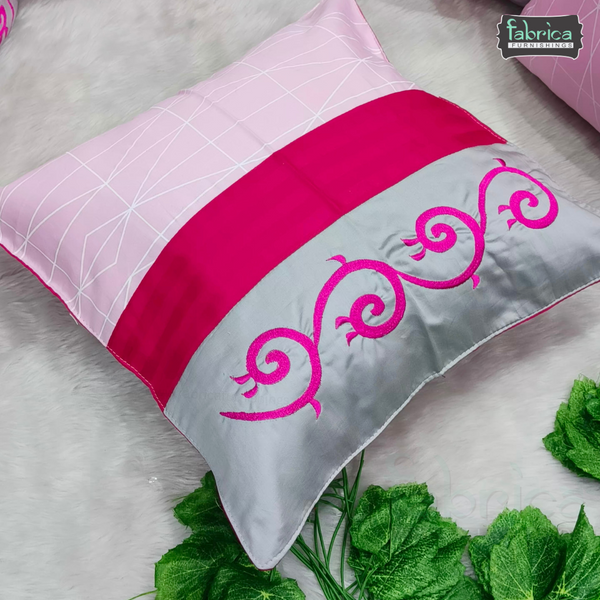 Mix & Match Pure Cotton  Embroidered Cushion Covers (Set of 5 Pcs )