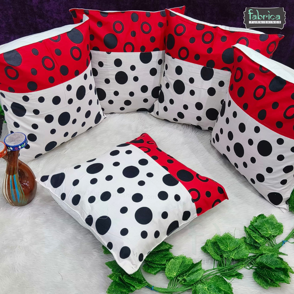 Mix & Match Pure Cotton Printed Cushion Covers (Set of 5 Pcs )