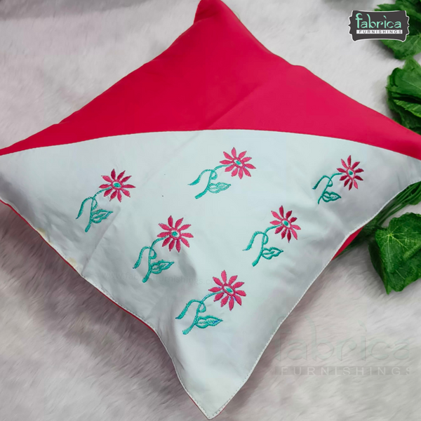 Mix & Match Pure Cotton  Embroidered Cushion Covers (Set of 4 Pcs )