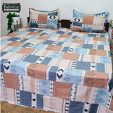 procian premium pure cotton printed king size bedsheet