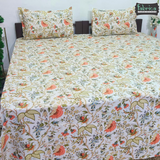 Anokhi Printed King Pure Cotton King Size Bedsheet Set