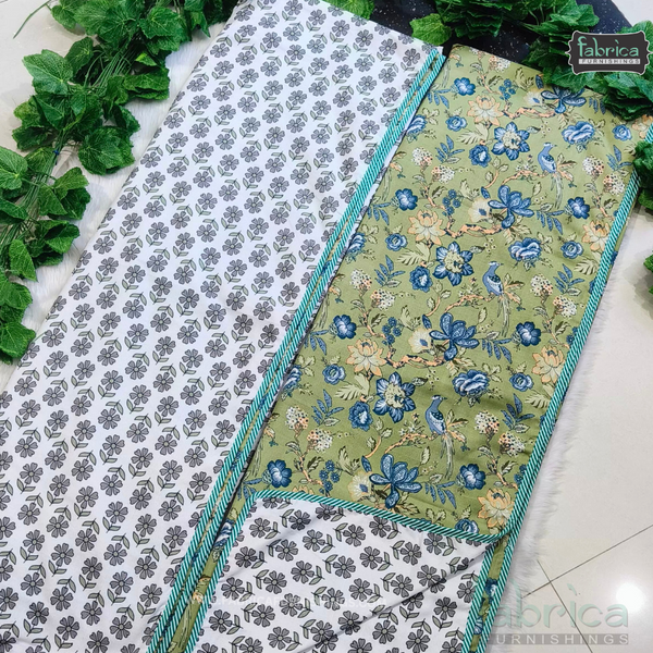 Aarohi Pure Cotton Soothing Single Duvet Covers Pair (TEHAR)