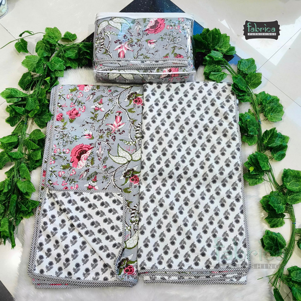 Aarohi Pure Cotton Soothing Single Duvet Covers Pair (TEHAR)