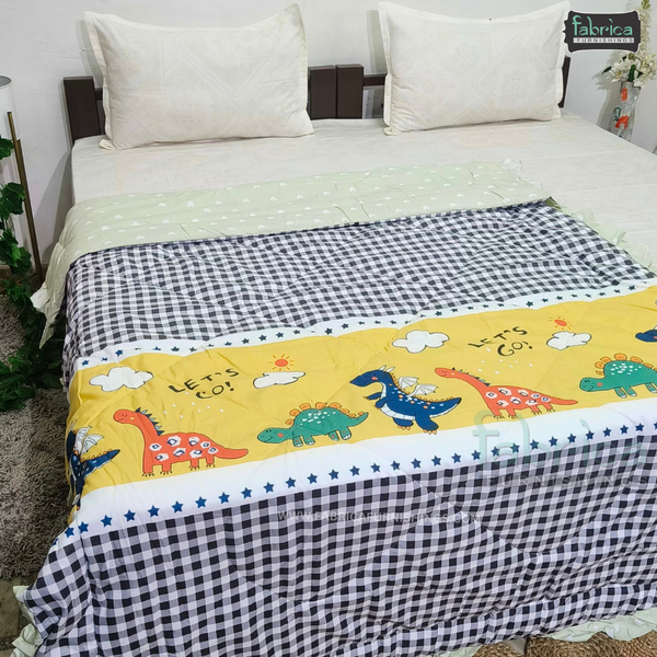Comfy Single Bed Reversible AC Kids Comforter with Frillwork