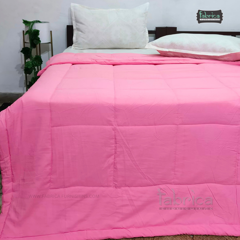 Homely Pure Cotton King Size Solid Quilted Comforters